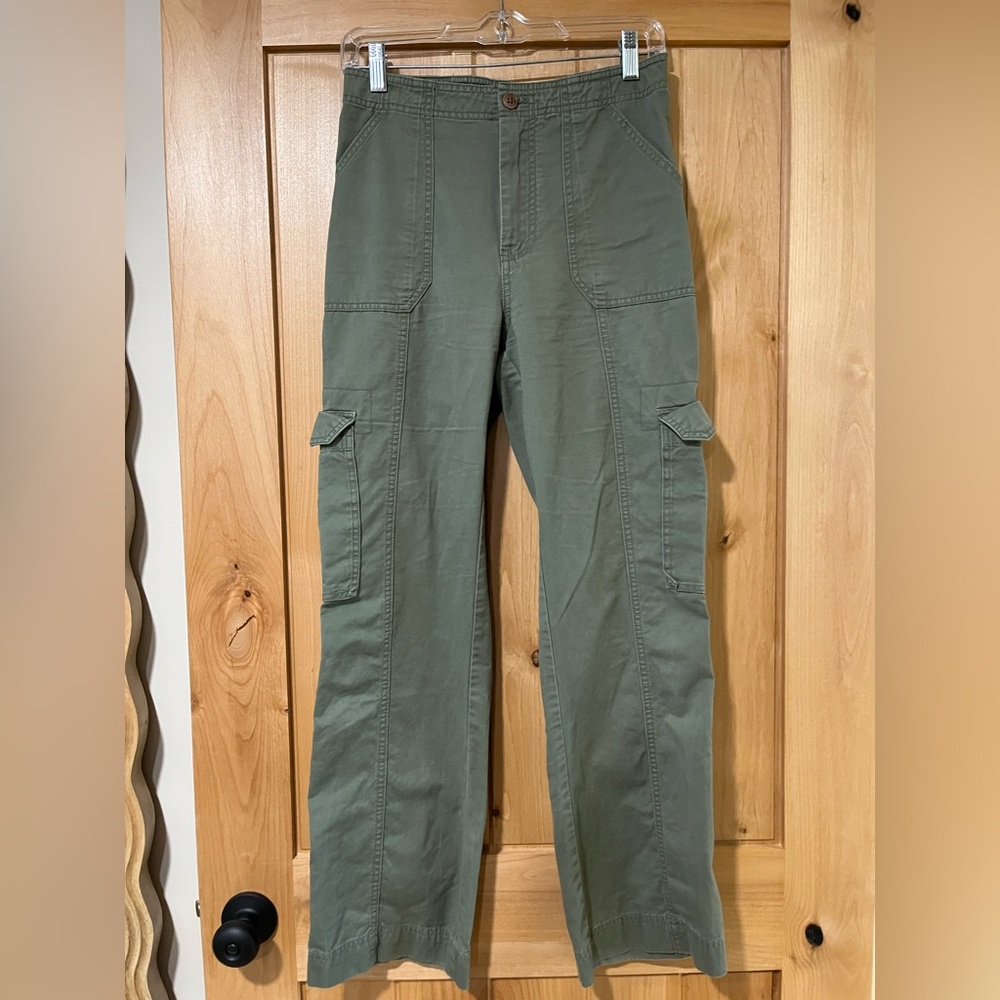 Abercrombie & Fitch Olive Green Relaxed Cargo Pants Size 26